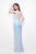 Primavera Couture - 1152 Sparkling Sequin High Slit Evening Gown in White