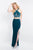 Blush - 11531 Two-Piece Halter Crisscrossed Cutout Bodice Gown In Green