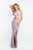 Blush - 11531 Two-Piece Halter Crisscrossed Cutout Bodice Gown In Pink