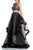 Terani Couture - Beaded Crop Top and Ruffled Mesh Skirt Long Gown Ensemble 151P0102A In White and Neutral
