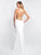 Blush - 11549 Embellished Two Piece Halter Gown In White and Gold