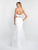 Blush - 11557 Two Piece Beaded Mermaid Gown In White