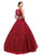 Dancing Queen - 1155 Two-Piece Sequined Floral Quinceanera Gown in Red