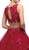 Dancing Queen - 1155 Two-Piece Sequined Floral Quinceanera Gown in Red