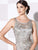 Cameron Blake by Mon Cheri - Bateau Neckline Long Evening Gown 115604 in Silver