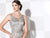 Mon Cheri - 115604 Sleeveless Bateau Long Gown in Silver