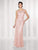 Cameron Blake by Mon Cheri - Bateau Neckline Long Evening Gown 115604 in Pink