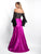 Blush - 11567 Off Shoulder Floral Two Piece Gown In Black and Purple