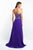 Blush - 11572 Intricately Adorned Strapless Chiffon Gown In Purple