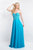 Blush - 11572 Intricately Adorned Strapless Chiffon Gown In Blue and Green