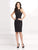 Social Occasions by Mon Cheri -  Halter Neck Cocktail Dress with Beaded Colla in Black