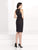 Social Occasions by Mon Cheri -  Halter Neck Cocktail Dress with Beaded Colla in Black