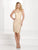Mon Cheri 115862 Halter Neck Cocktail Dress with Beaded Collar - 1 pc Champagne In Size 4 Available In Champagne