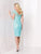 Mon Cheri Illusion Scoop Soutache Sheath Dress 115869  in Turquopoise (Blue Green)