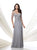 Montage by Mon Cheri - Illusion Bateau Neck Gown in Silver 115971W in Silver