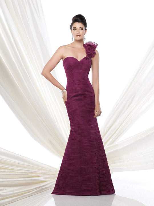 Ivonne D - Ruffled One Shoulder Mermaid Gown 115D72