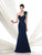 Ivonne D - Ruffled One Shoulder Mermaid Gown 115D72