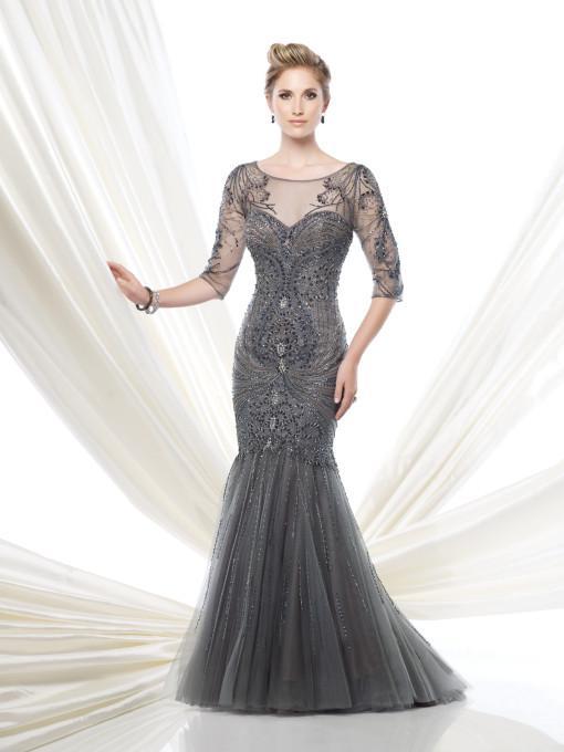 Ivonne D by Mon Cheri - 115D77 Dress in Gray