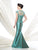 Ivonne D - Embellished Cap Sleeve Lace Gown 115D86