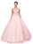 Dancing Queen - 1160 Embellished Illusion Jewel Neckline Quinceanera Ball Gown