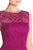 Adrianna Papell - 15250960 Bateau Neck Flare Lace Dress in Red