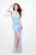 Primavera Couture - 1163 Embellished Illusion Jewel Sheath Dress in White and Multi-Color