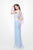 Primavera Couture - 1163 Embellished Illusion Jewel Sheath Dress in White and Multi-Color