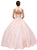 Dancing Queen - 1164 Sleeveless Jewel Embellished Quinceanera Ball Gown In Pink