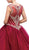 Dancing Queen - 1168 Sequined Semi-sweetheart Long Gown In Red