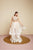 Terani Couture - Beaded Crop Top and Ruffled Mesh Skirt Long Gown Ensemble 151P0102A In White and Neutral