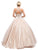 Sophisticated Halter Illusion Long Gown in Neutral