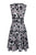 Taylor - 1169M Floral Print V Neck Sleeveless Crepe Dress In Black and Gray