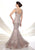 Mon Cheri - Ivonne D by Mon Cheri - 116D25 Embroidered Tulle Trumpet Dress In Gray