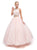 Dancing Queen - 1170 Lace Halter Evening Gown in Pink