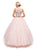 Dancing Queen - 1170 Lace Halter Evening Gown in Nude