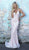 Blush by Alexia Designs - 11700 Crisscross-Strapped Sequined Gown In Pink