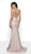 Blush by Alexia Designs - 11700 Crisscross-Strapped Sequined Gown In Pink
