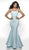 Blush by Alexia Designs - 11704 Sleeveless Lattice Mermaid Gown In Blue