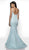 Blush by Alexia Designs - 11704 Sleeveless Lattice Mermaid Gown In Blue