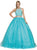 Dancing Queen - 1170 Lace Halter Evening Gown in Blue