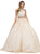 Dancing Queen - 1170 Lace Halter Evening Gown in Nude