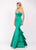 Ashley Lauren - 1171 Strapless Fit And Flare Evening Dress in Green