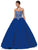 Dancing Queen - 1172 Strapless Crystal Embellished Ballgown in Blue
