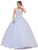 Dancing Queen - 1172 Strapless Crystal Embellished Ballgown in White