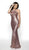 Blush by Alexia Designs - 11728 Sequined Cutout Mermaid Gown In Pink
