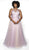 Blush Too by Alexia - 11729W Bead Embellished Pleated Dress In Pink