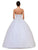 Dancing Queen - 1172 Strapless Crystal Embellished Ballgown in White