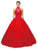 Dancing Queen - 1173 Embellished High Halter Quinceanera Gown In Red