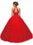 Dancing Queen - 1173 Embellished High Halter Quinceanera Gown In Red
