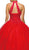 Dancing Queen - 1173 Embellished High Halter Quinceanera Gown In Red